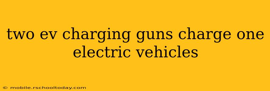 two ev charging guns charge one electric vehicles