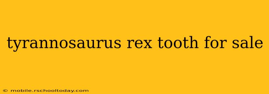 tyrannosaurus rex tooth for sale