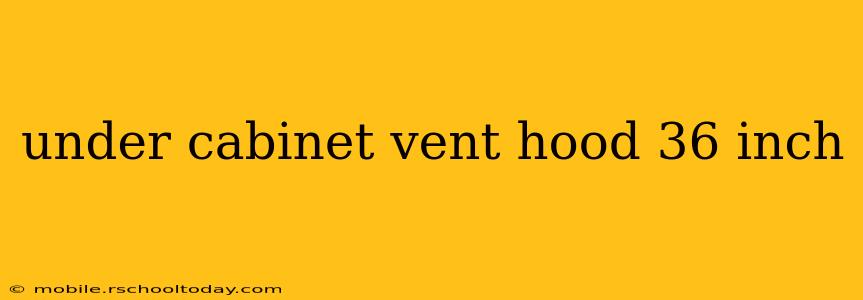 under cabinet vent hood 36 inch