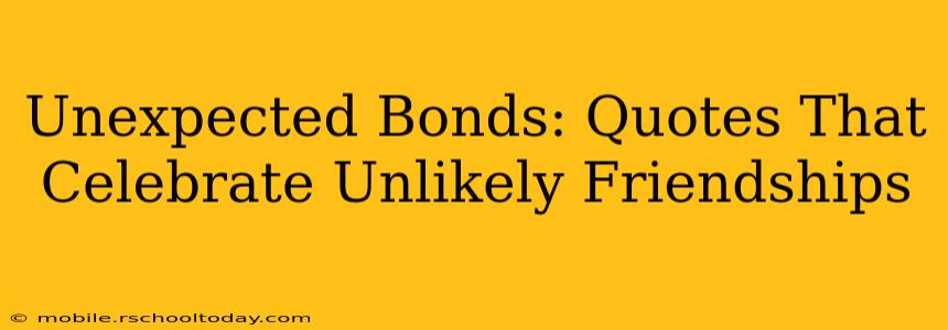 Unexpected Bonds: Quotes That Celebrate Unlikely Friendships
