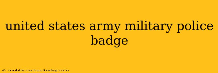 united states army military police badge