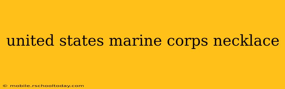united states marine corps necklace