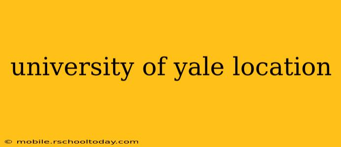 university of yale location