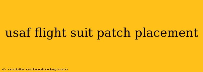 usaf flight suit patch placement