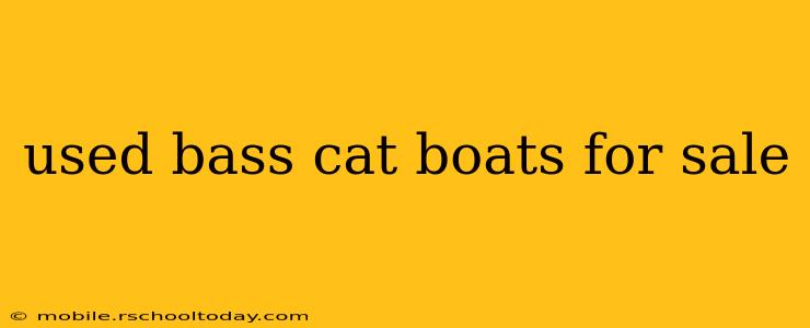 used bass cat boats for sale