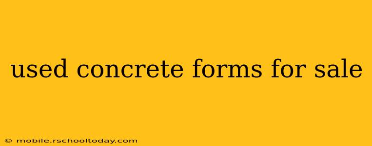 used concrete forms for sale