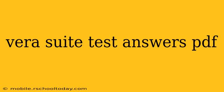 vera suite test answers pdf