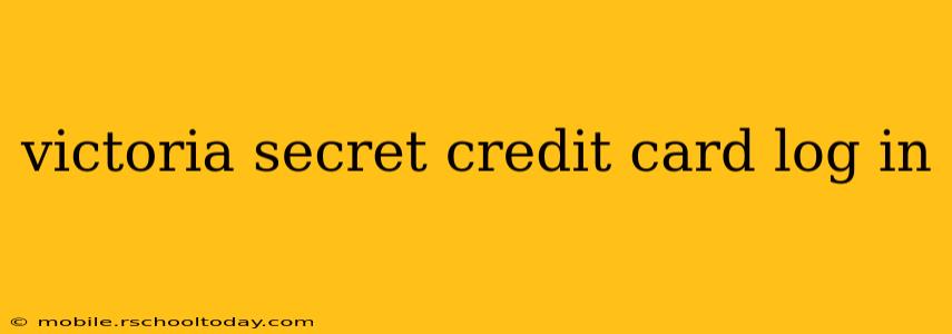 victoria secret credit card log in