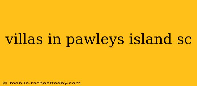 villas in pawleys island sc