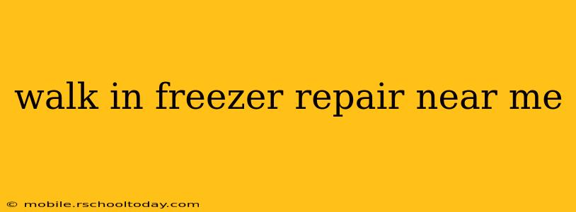 walk in freezer repair near me