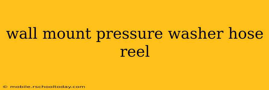 wall mount pressure washer hose reel