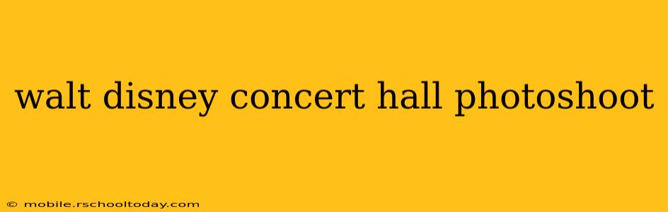 walt disney concert hall photoshoot