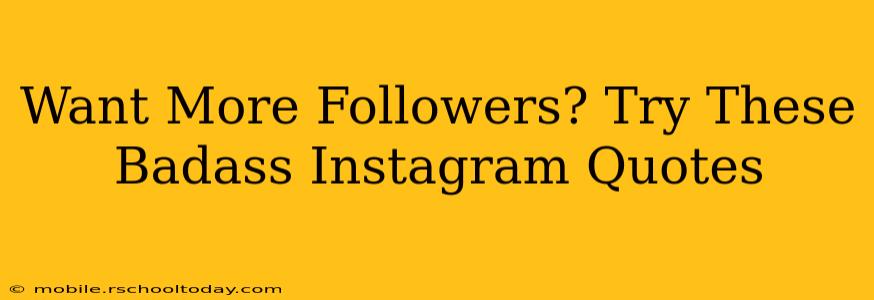 Want More Followers? Try These Badass Instagram Quotes