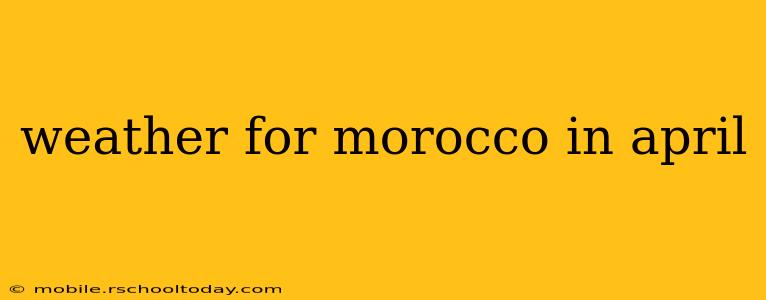 weather for morocco in april