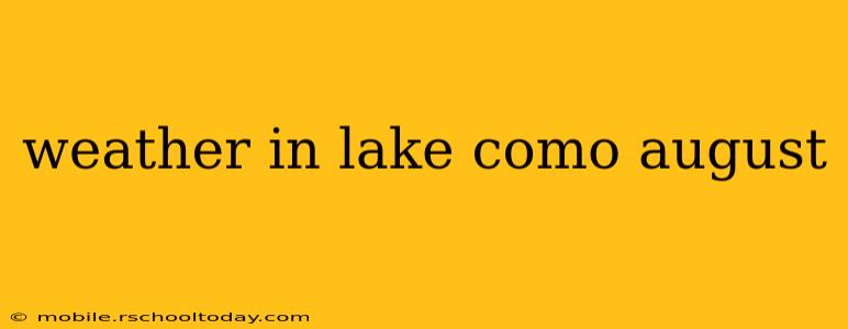 weather in lake como august