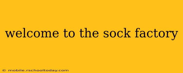 welcome to the sock factory
