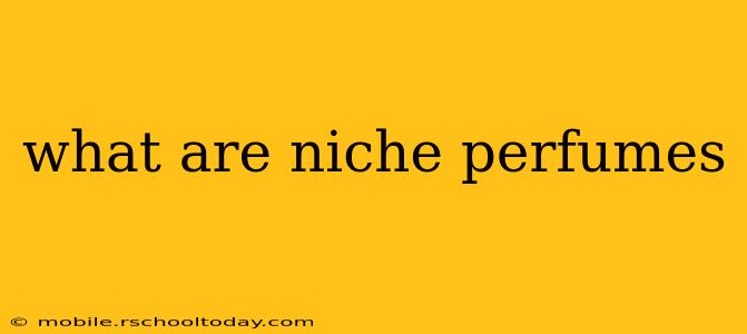 what are niche perfumes