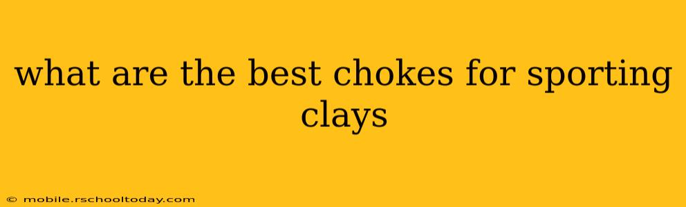 what are the best chokes for sporting clays