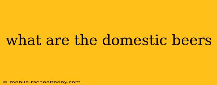 what are the domestic beers