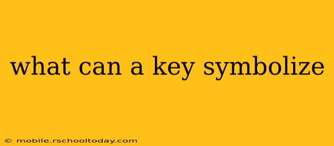 what can a key symbolize