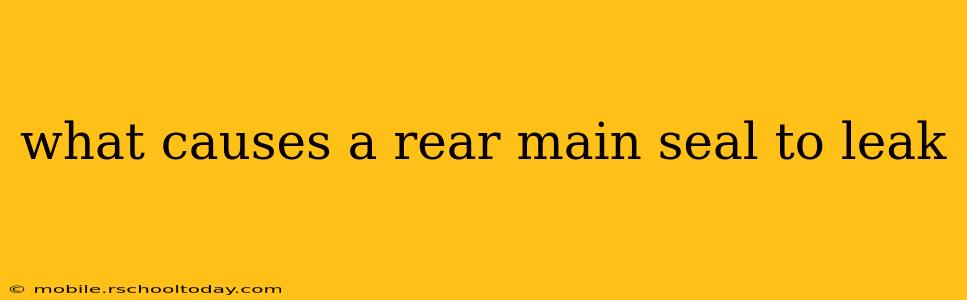 what causes a rear main seal to leak