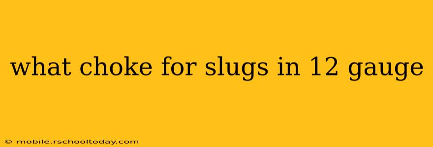 what choke for slugs in 12 gauge
