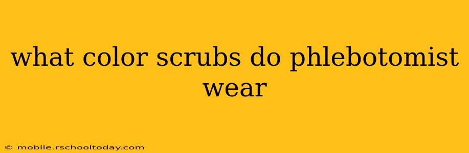 what color scrubs do phlebotomist wear