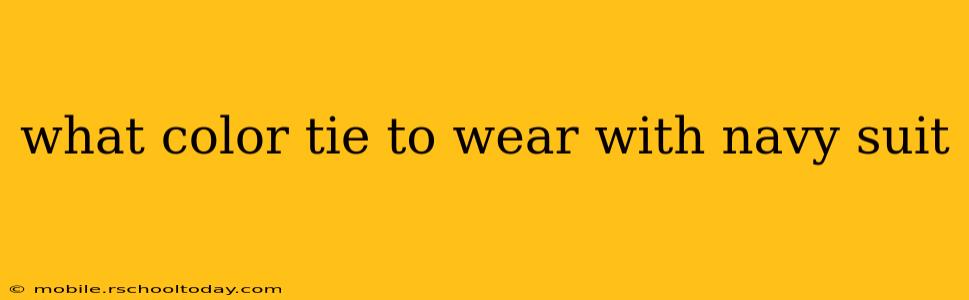 what color tie to wear with navy suit