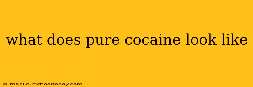 what does pure cocaine look like