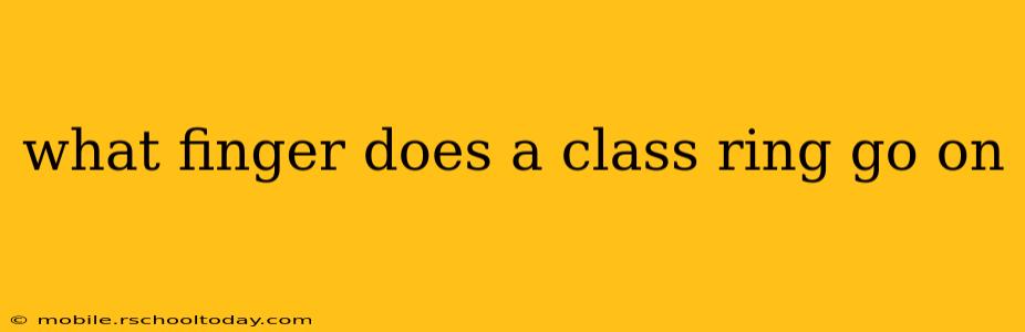 what finger does a class ring go on