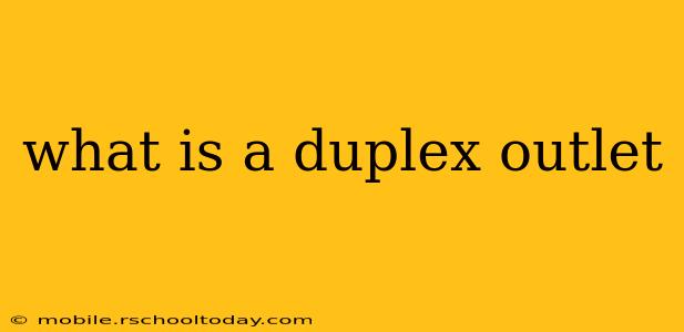 what is a duplex outlet