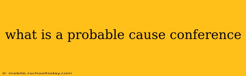 what is a probable cause conference