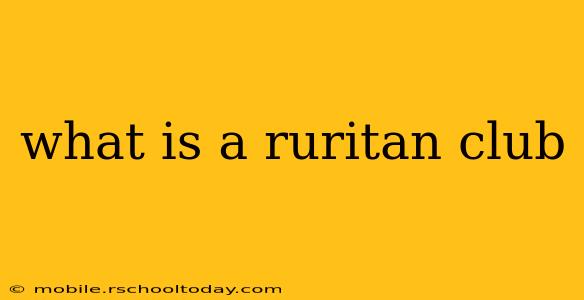 what is a ruritan club