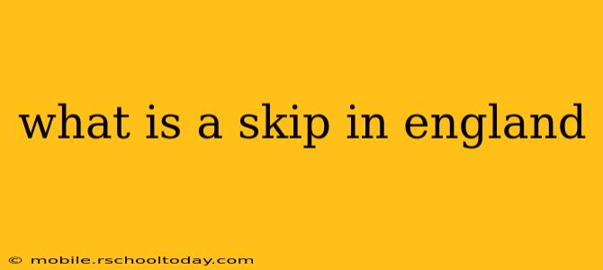 what is a skip in england