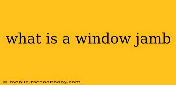 what is a window jamb