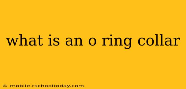 what is an o ring collar