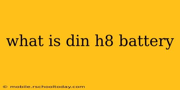 what is din h8 battery