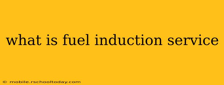 what is fuel induction service