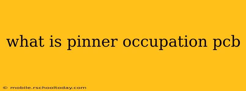 what is pinner occupation pcb