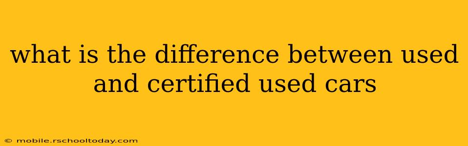 what is the difference between used and certified used cars