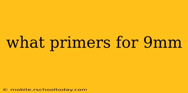 what primers for 9mm