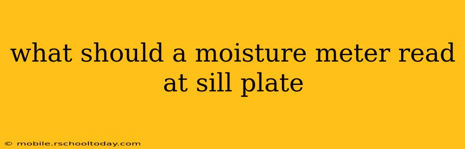 what should a moisture meter read at sill plate
