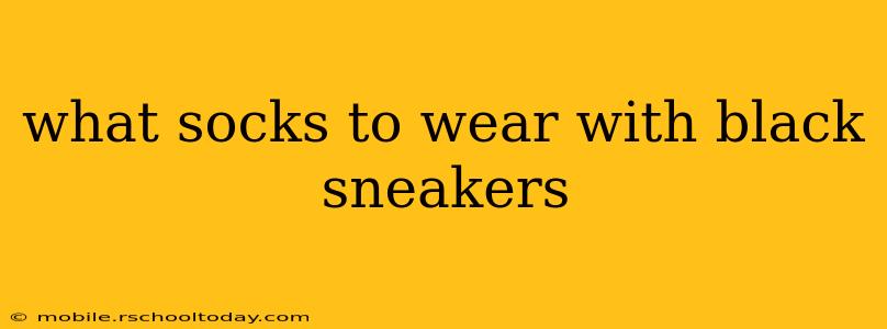 what socks to wear with black sneakers