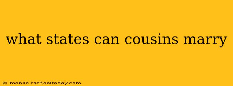 what states can cousins marry