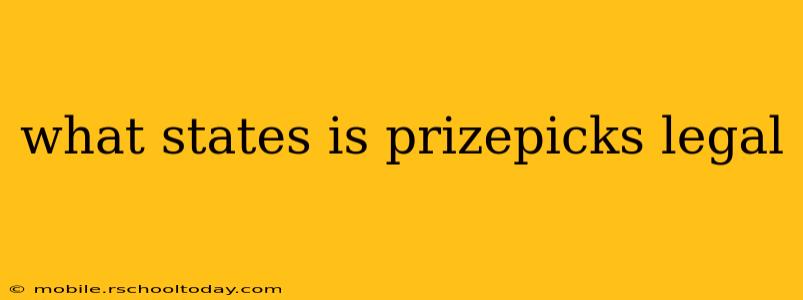 what states is prizepicks legal