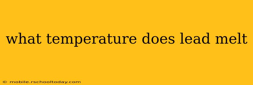 what temperature does lead melt