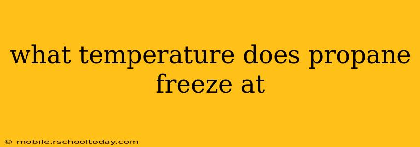 what temperature does propane freeze at