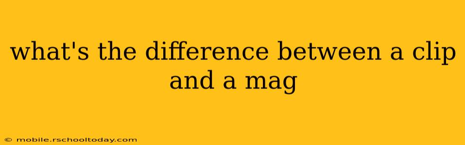 what's the difference between a clip and a mag