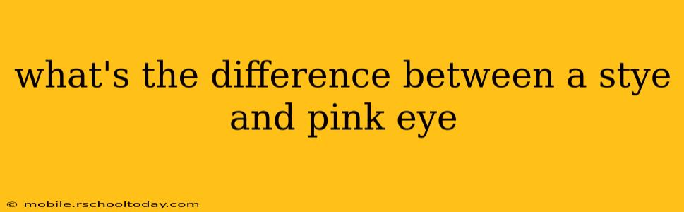 what's the difference between a stye and pink eye