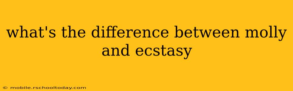 what's the difference between molly and ecstasy